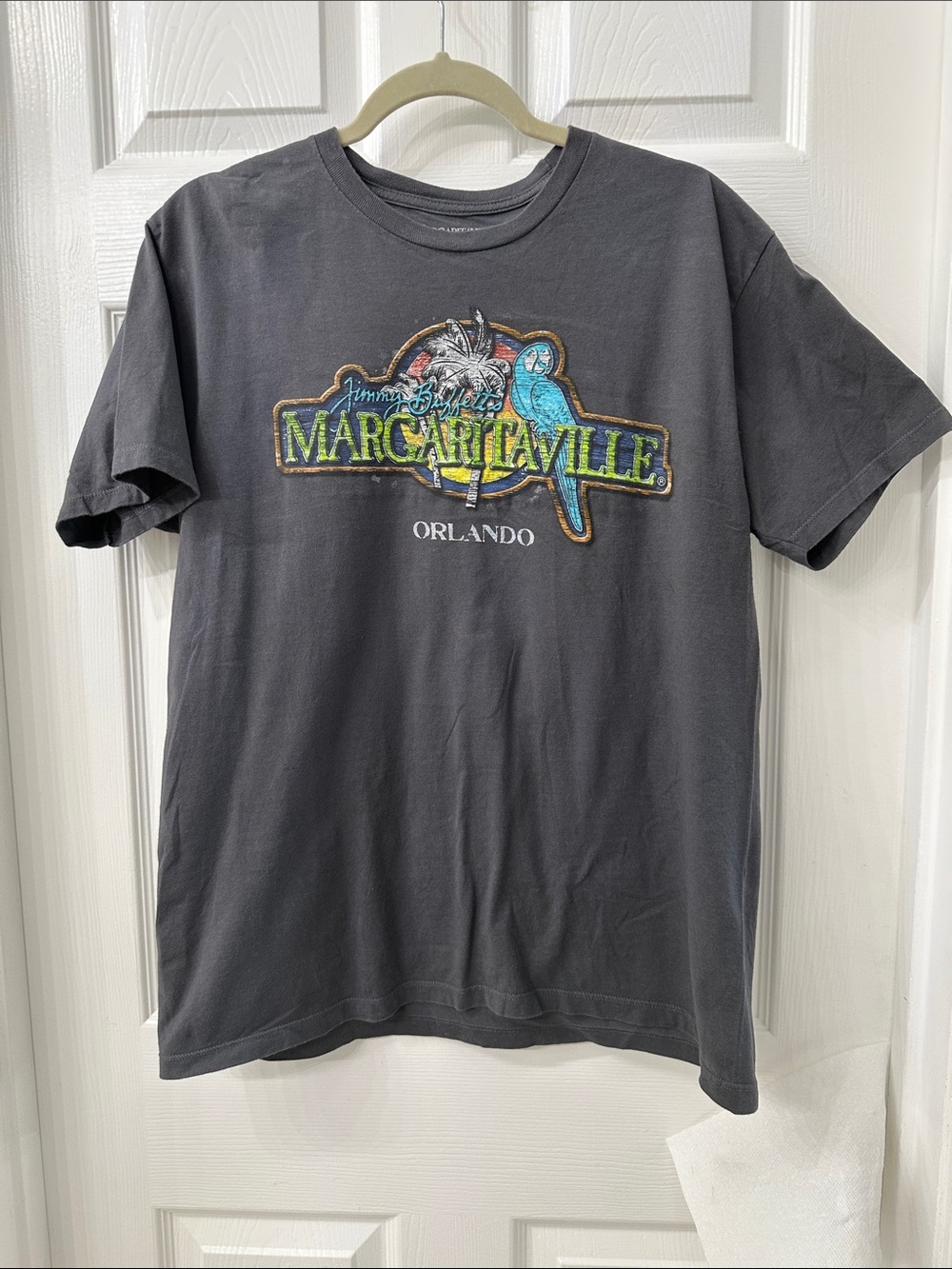 Margaritaville Charcoal Tee with Colorful Logo